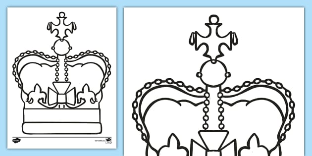 Crown coloring page teacher made