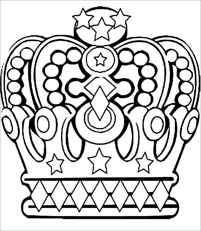 Free crown shape s crafts and colouring pages