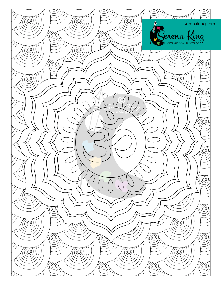 Crown chakra coloring page â serena king