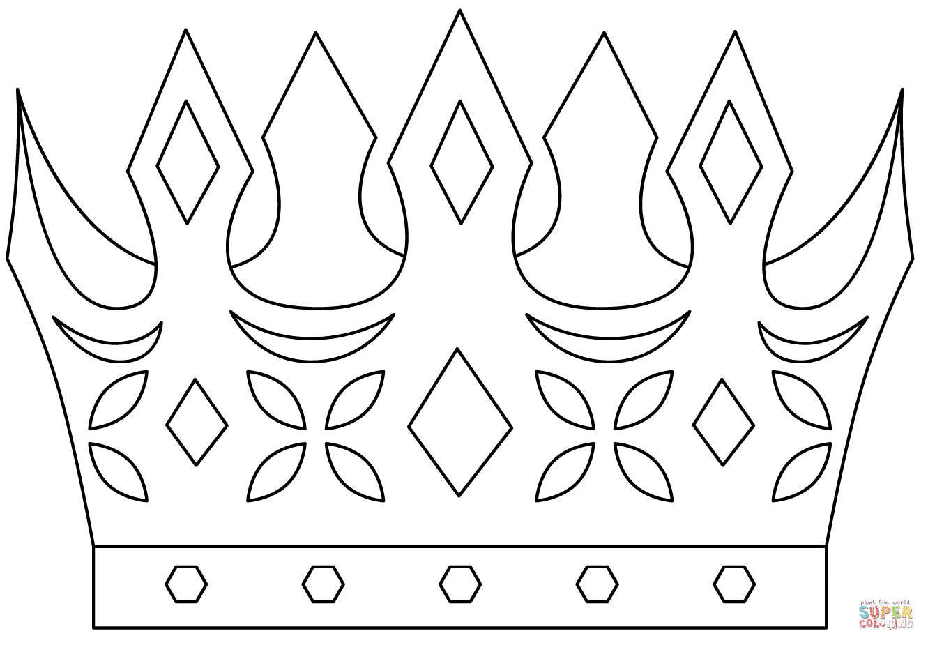 King crown coloring page free printable coloring pages