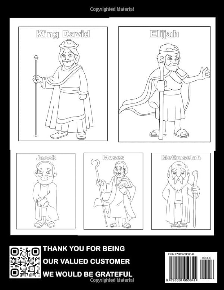 Bible characters coloring book christian inspirational coloring pages with creative and amazing designs gift idea for kids teens boys and girls stress relieving nash asma books