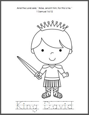 Engaging bible coloring pages david and goliath