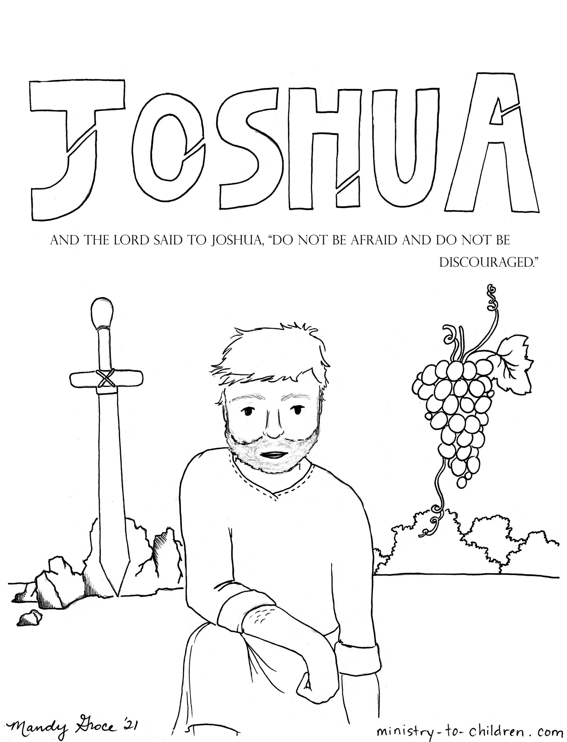 Joshua coloring page