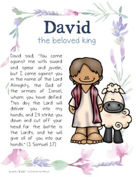 Bible character coloring pages and poster set bulletin board decor