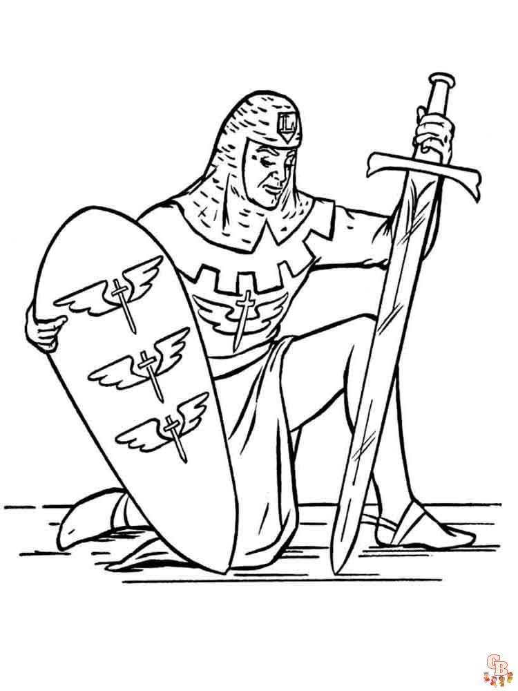 Free printable knights coloring pages for kids by