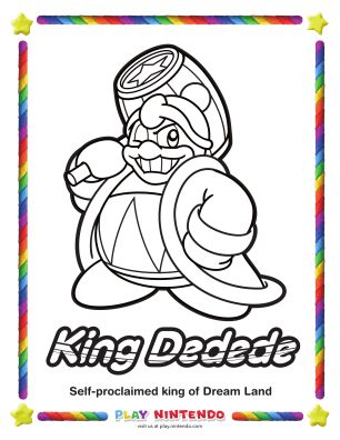 Nintendo releases special coloring pages for kirbys th anniversary