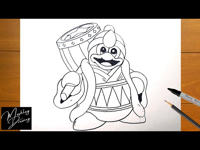 How to draw king dedede fro kirby