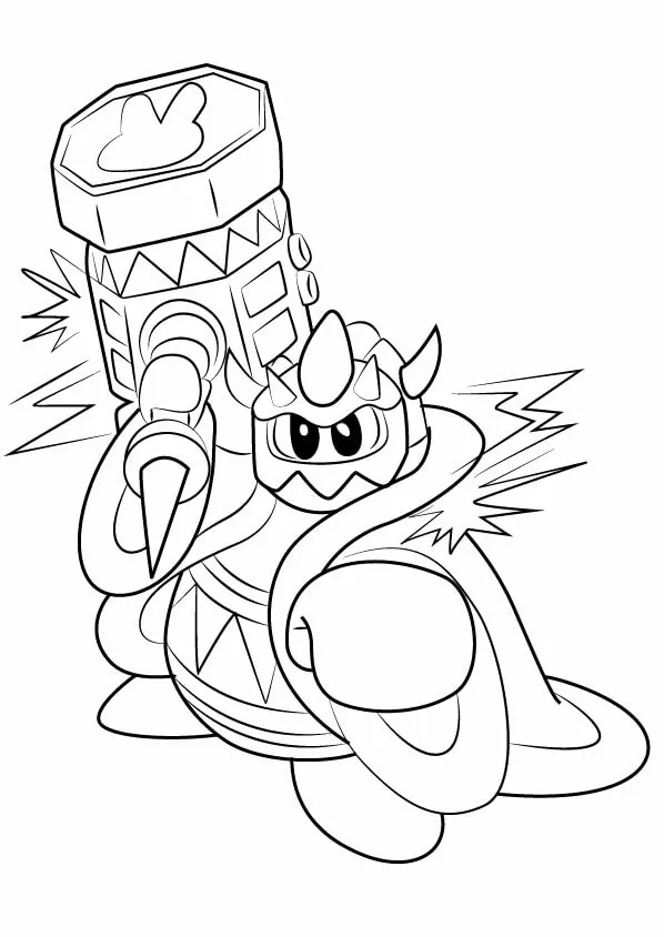 King dedede coloring page