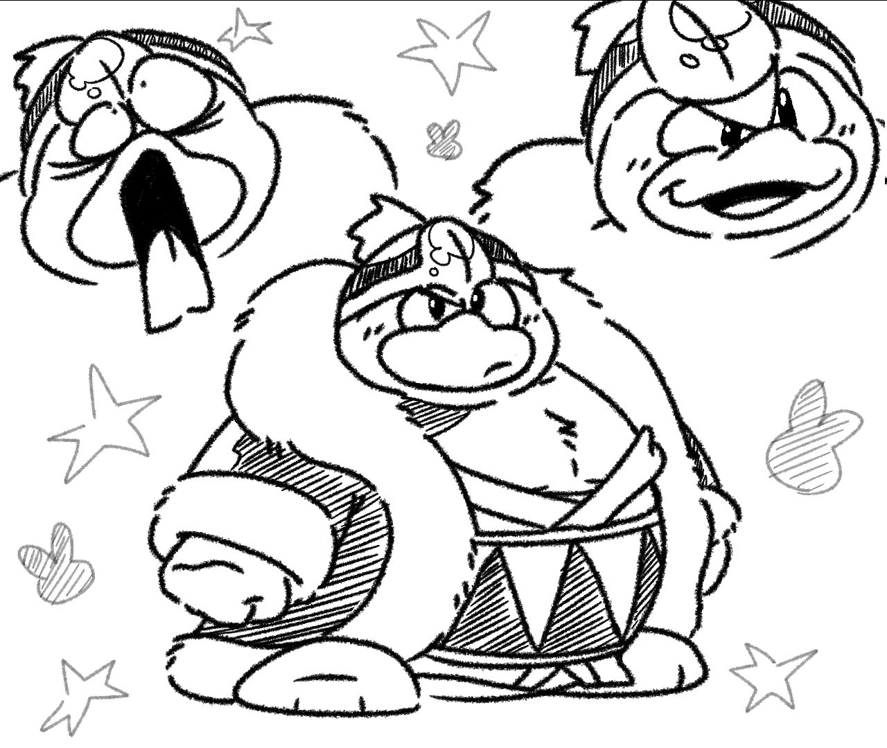 Klus insanity corner â dedede warm up sketches