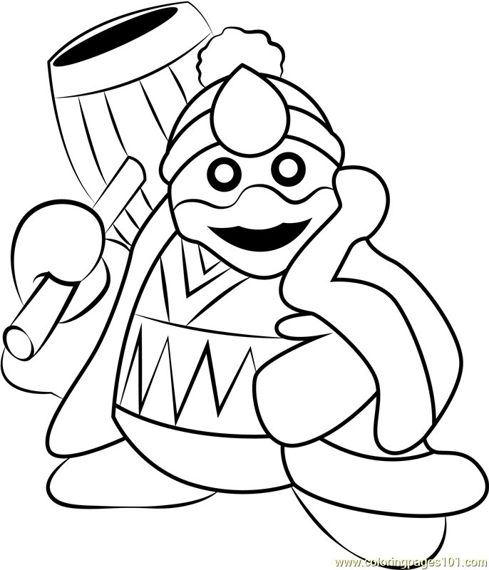 King dedede coloring page for kids