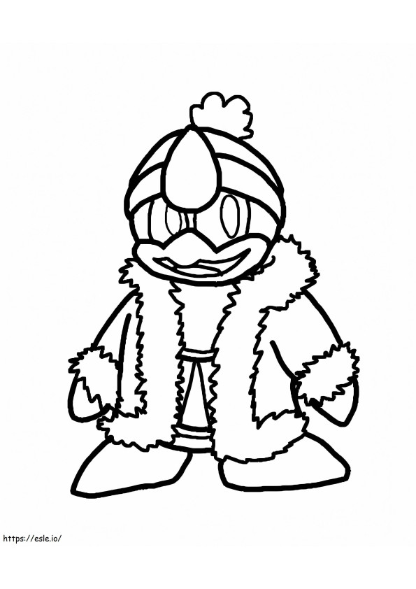 Happy king dedede coloring page