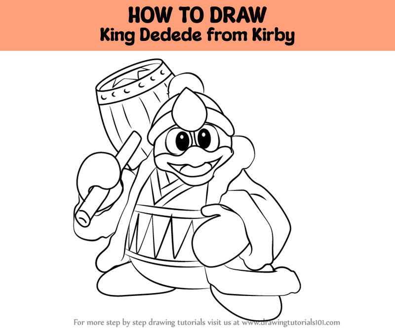 How to draw king dedede from kirby kirby step by step