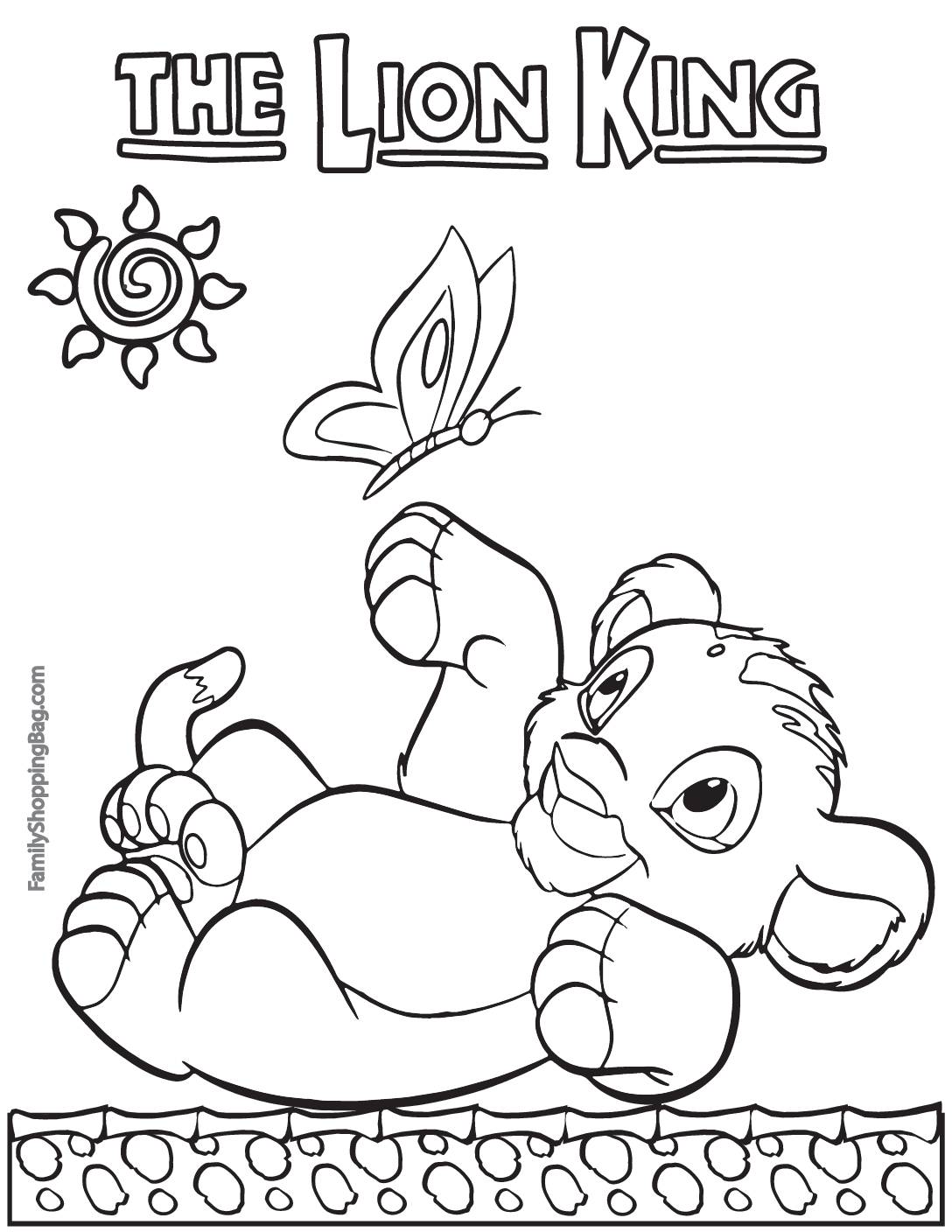 Coloring page lion king