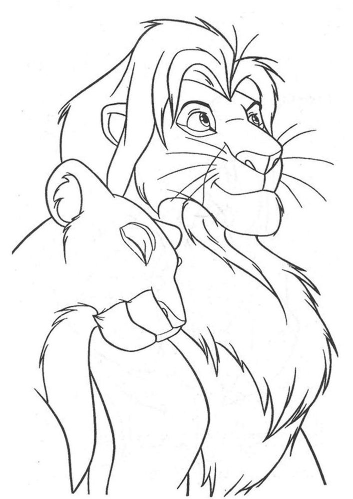 Free easy to print lion king coloring pages