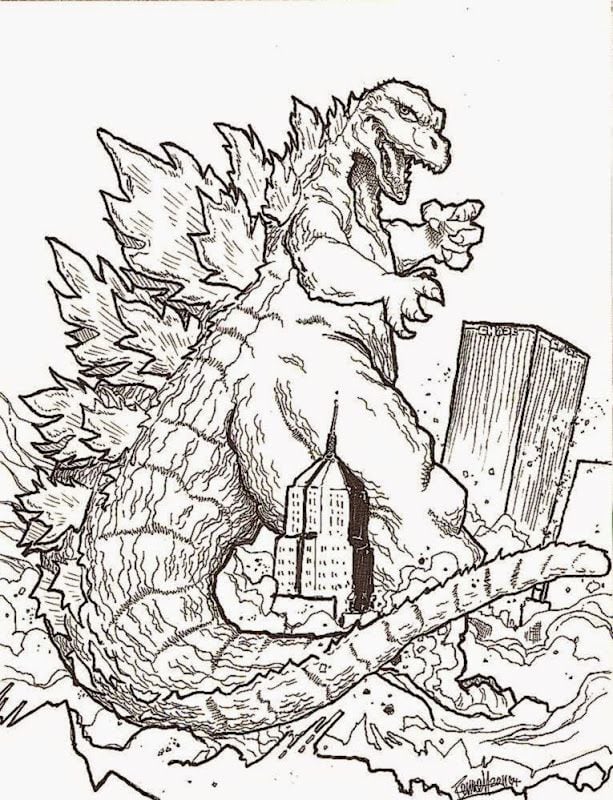 Free godzilla coloring pages