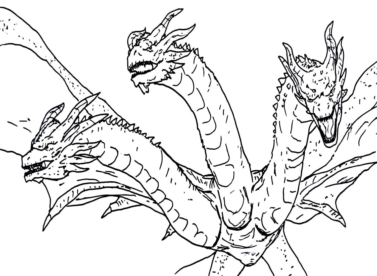 King ghidorah coloring pages