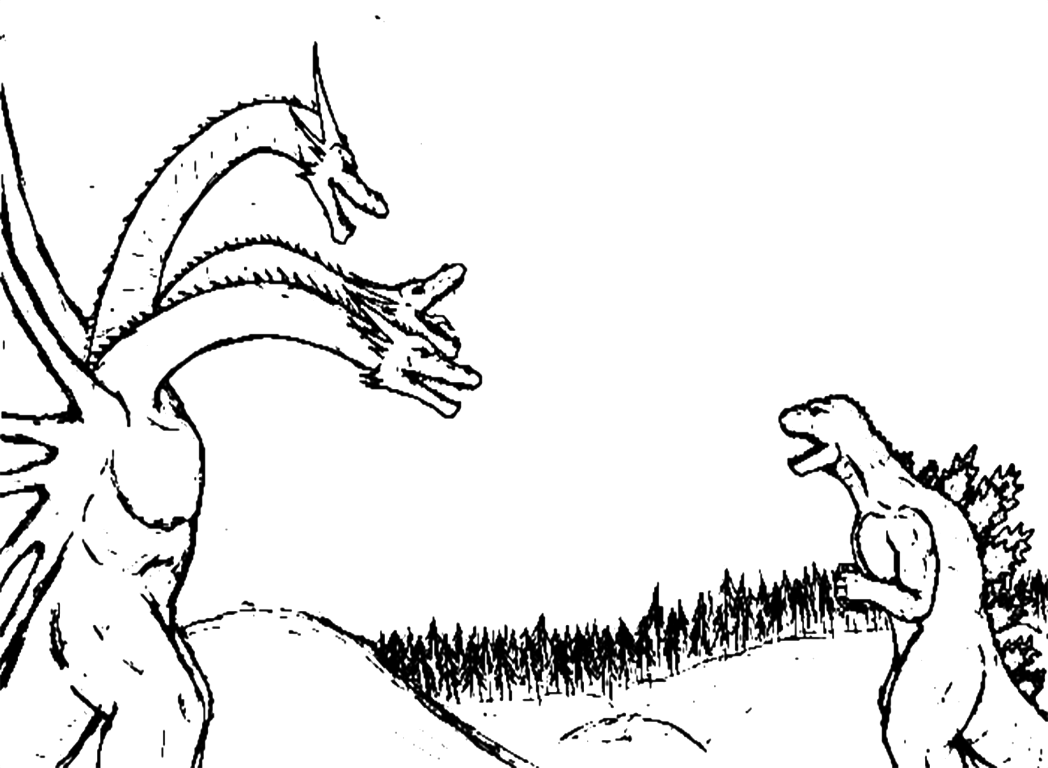 King ghidorah coloring pages