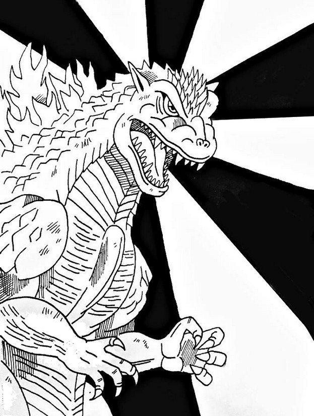 Coloring pages godzilla