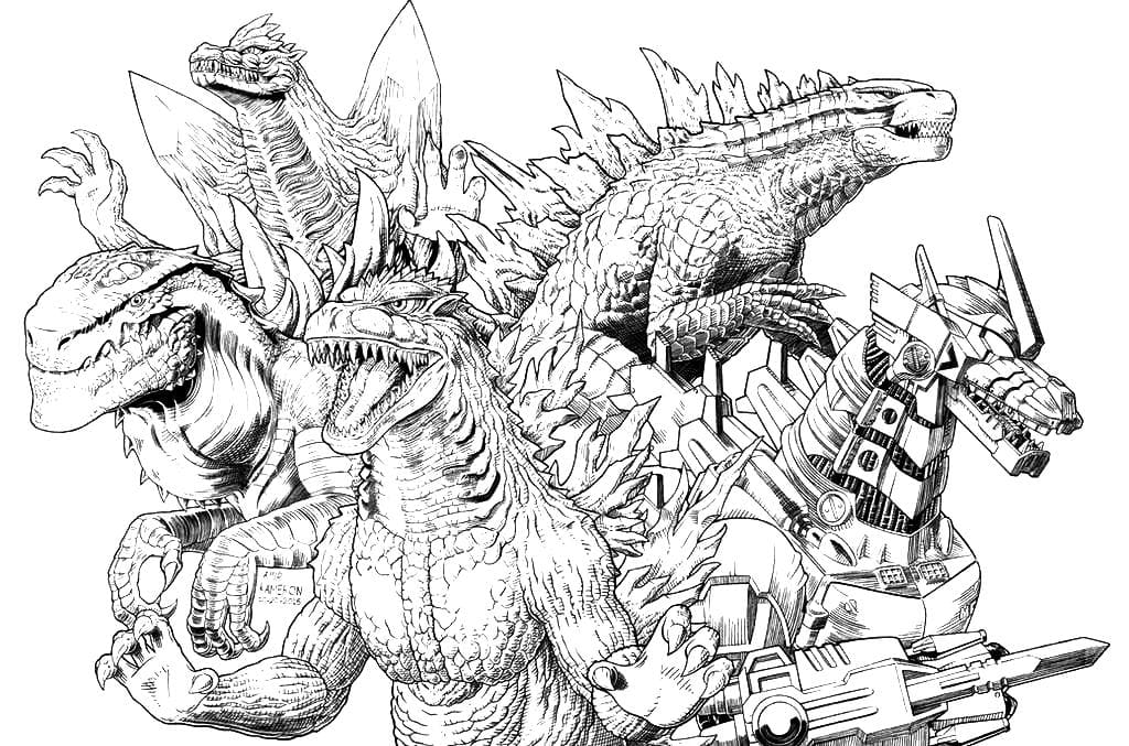 Godzilla coloring pages