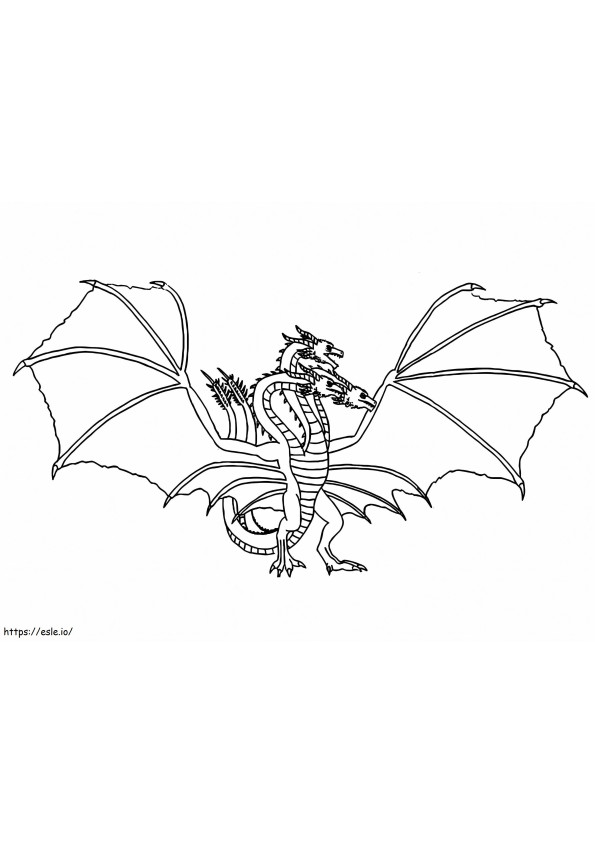 Ghidorah coloring coloring pages