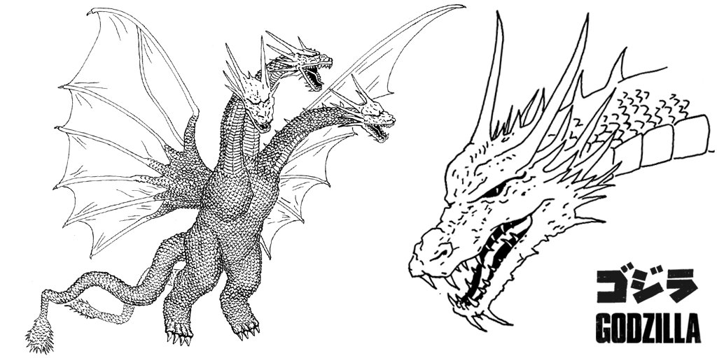 K on x king ghidorah concept art from godzilla vs monster zero godzilla ghidorah conceptart monsterzero dnd httpstcoszfykmqm x