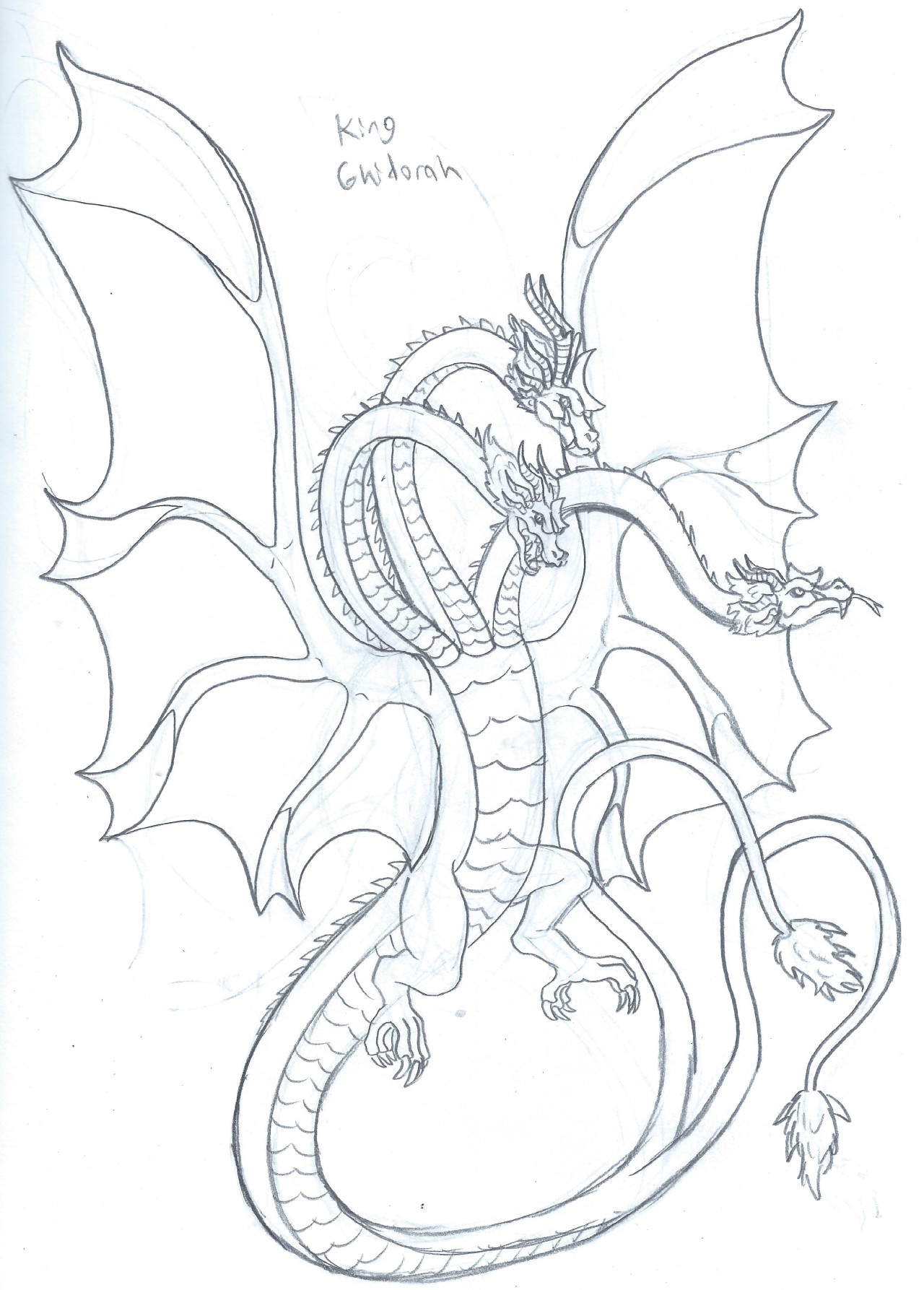 Tyrant is terror â refined sketches for mothra rodan and ghidorah