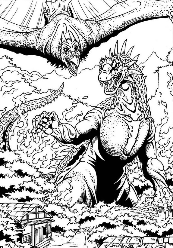 Coloring pages godzilla