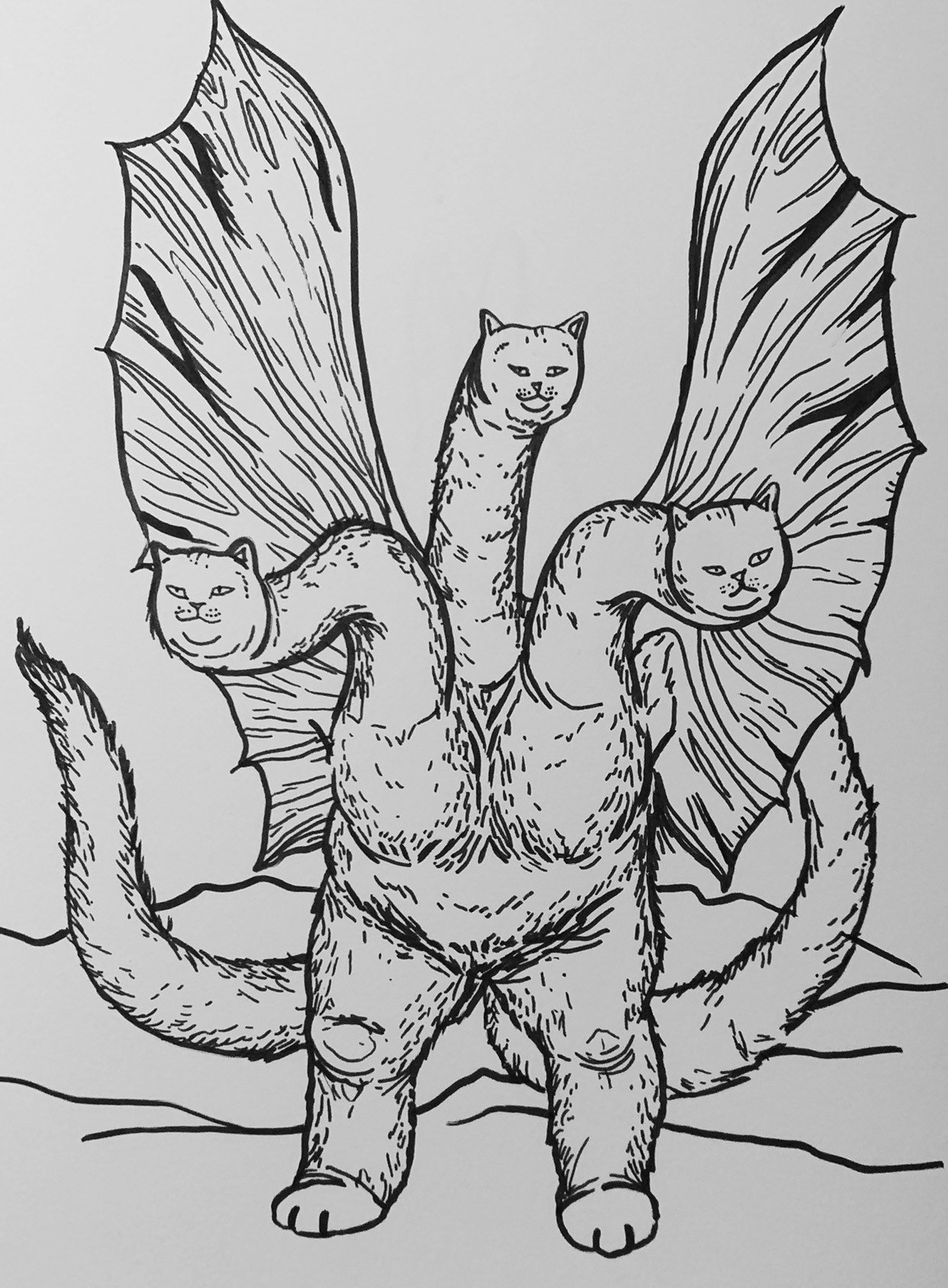 King ghidorah print