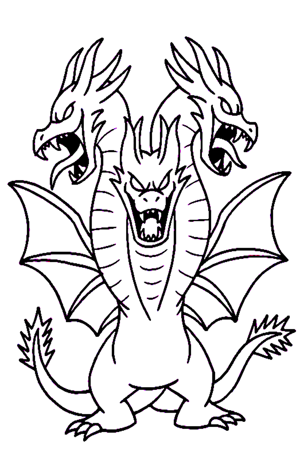 King ghidorah coloring pages