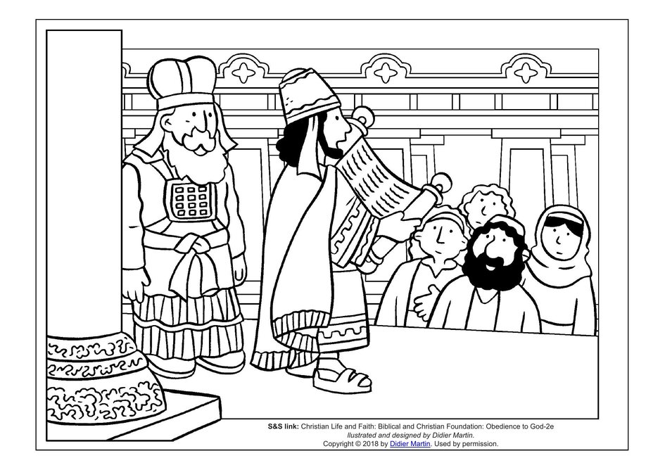 Coloring page young people in the bible king josiah my wonder studio