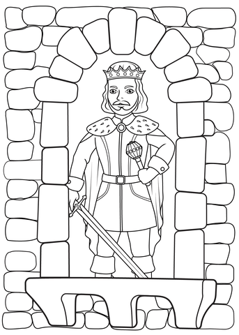 Castle king window coloring page free printable coloring pages