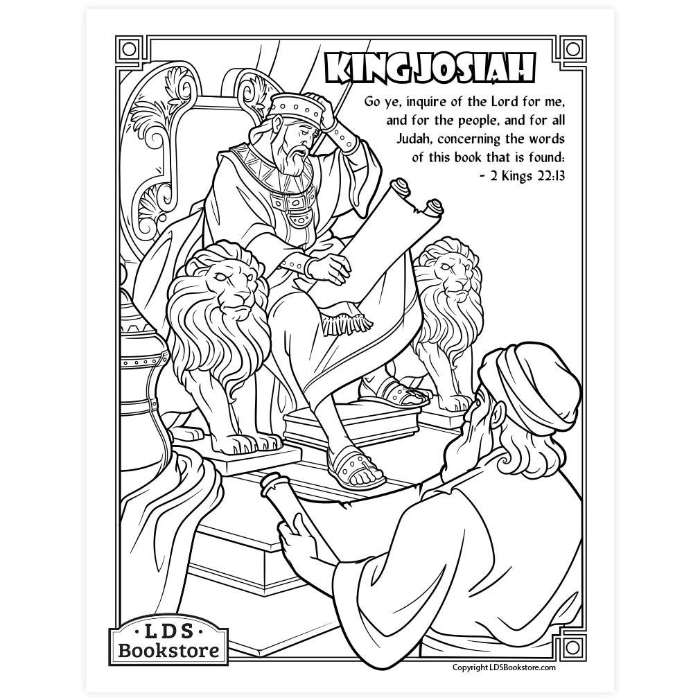 King josiah and the book of the law coloring page