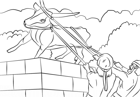 Josiah destroyed the golden calf coloring page free printable coloring pages
