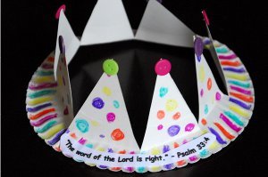 King josiah crown paper plate crafts