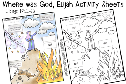 Elijah â âwhere is the lordâ activity and coloring sheet