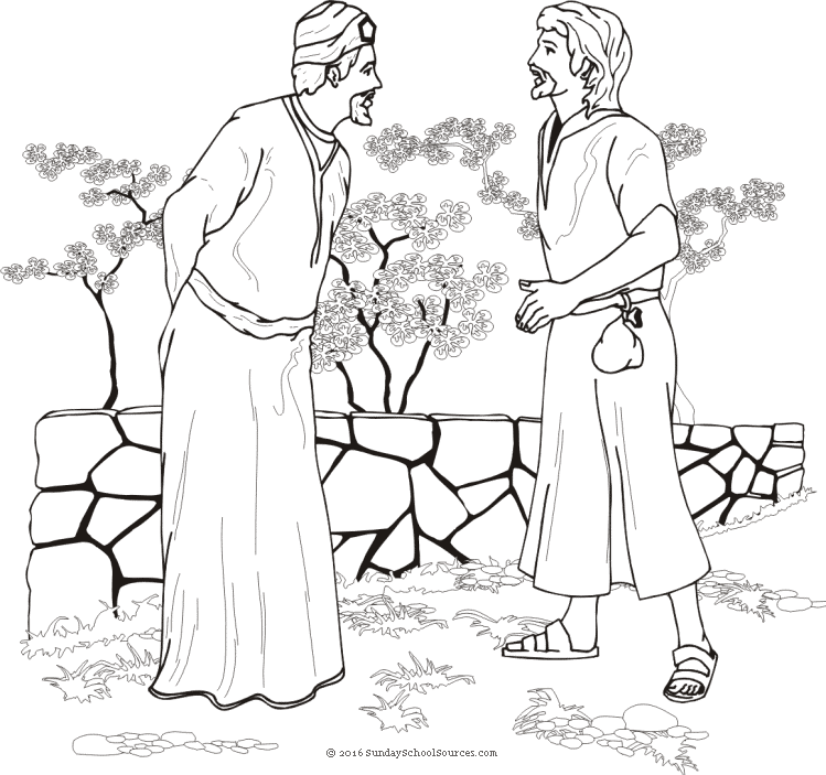 Coloring page of ahab offering to buy naboths vineyard