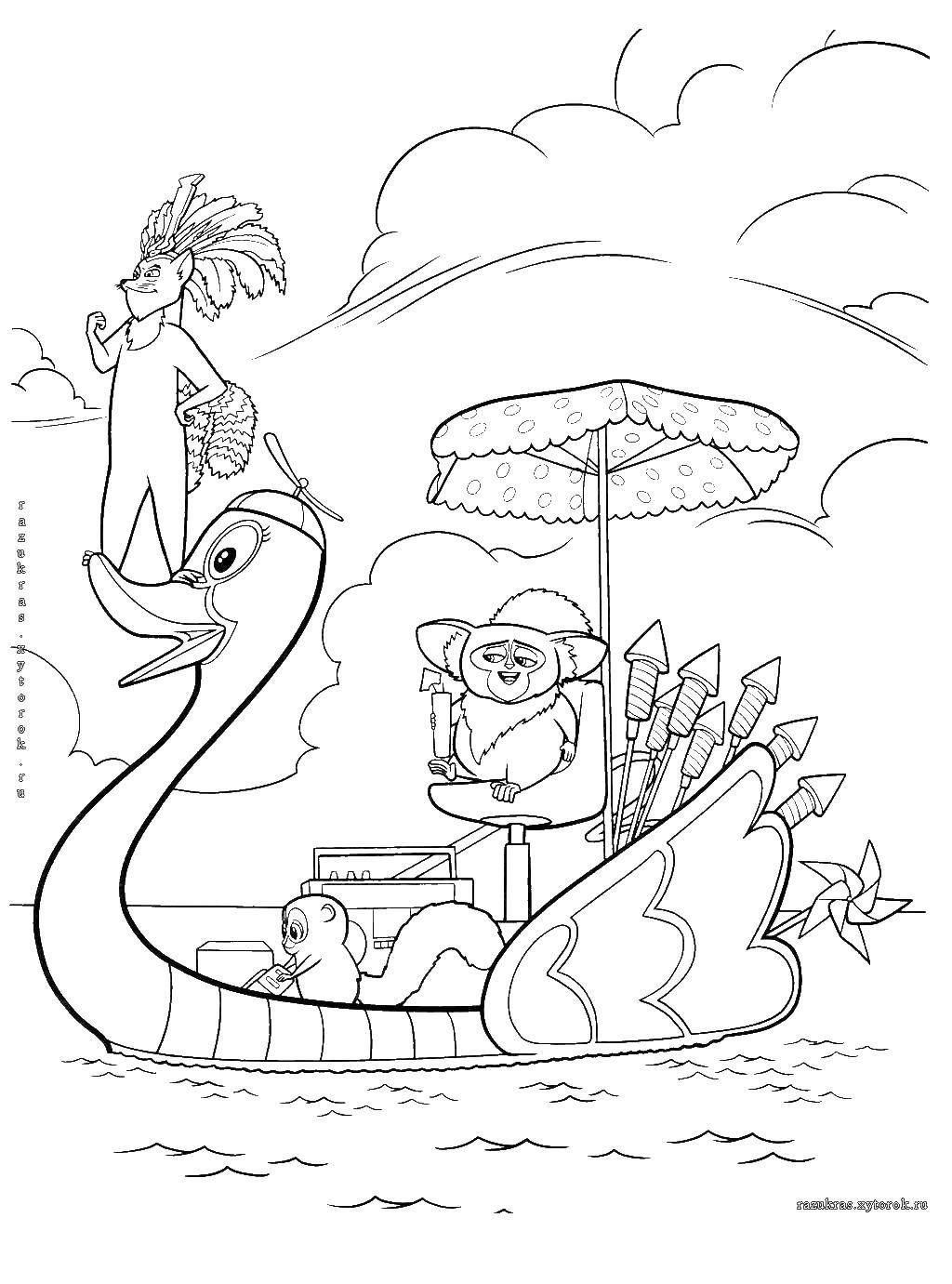 Online coloring pages coloring page king julian madagascar download print coloring page