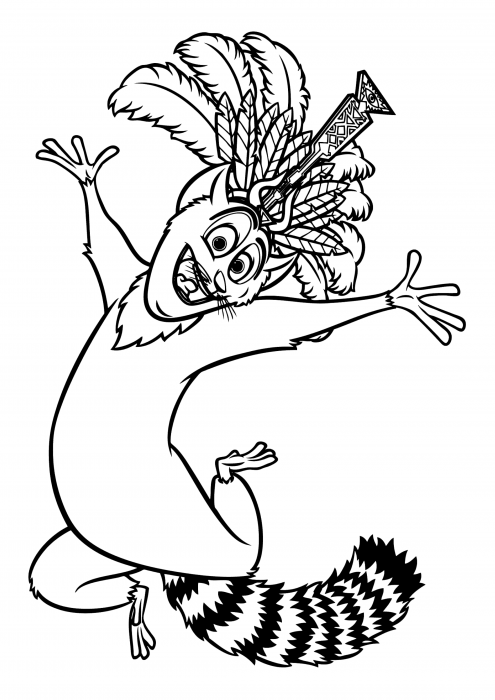 King julien xiii coloring pages madagascar coloring pages