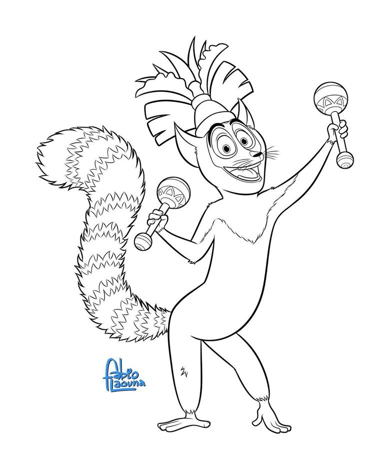 Fabio laguna on instagram âði like to move it move itð king julian character pose done for dreamworks â cute coloring pages character poses king painting