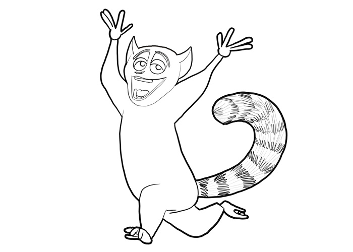 King julien coloring pages