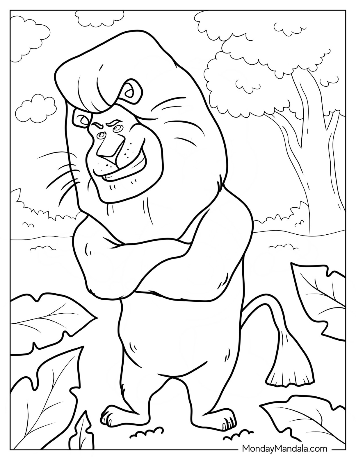 Madagascar coloring pages free pdf printables