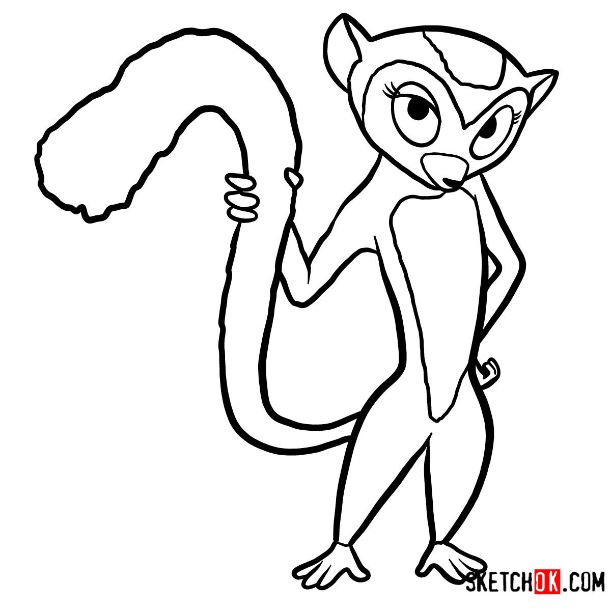 How to draw queen clover from all hail king julien