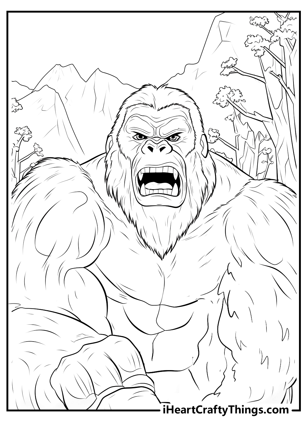 Printable king kong coloring pages updated