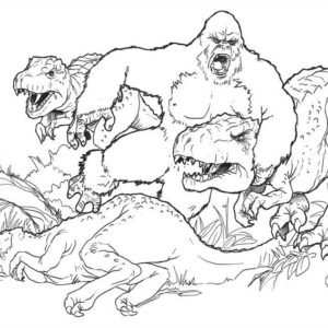 King kong coloring pages printable for free download