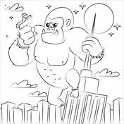 King kong coloring pages free coloring pages