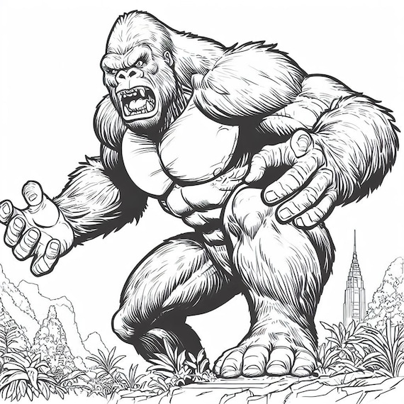 King kong coloring pages