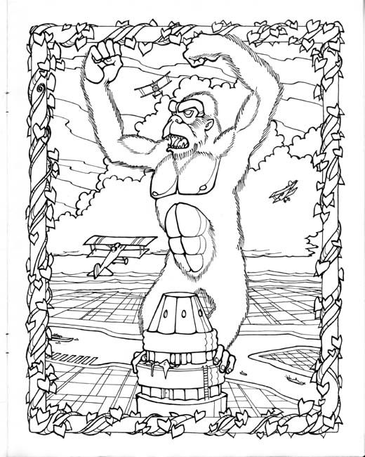 King kong coloring page by mark savee monster coloring pages coloring pages coloring books