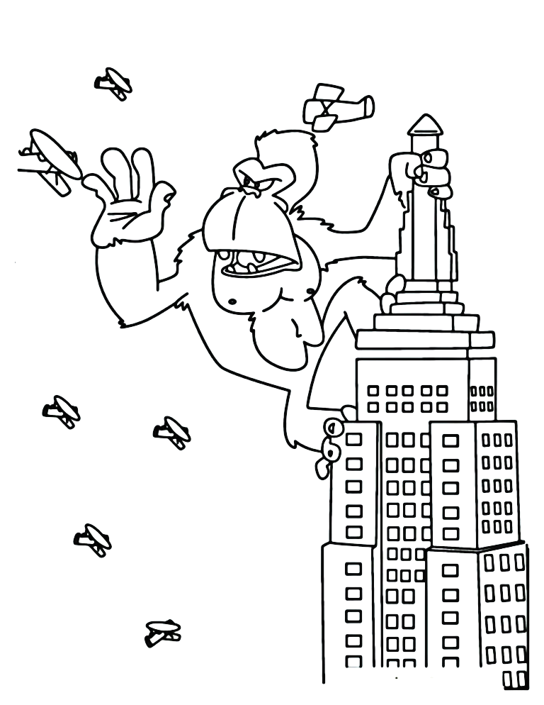 King kong coloring pages