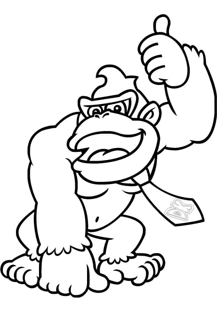 Donkey kong country returns coloring page