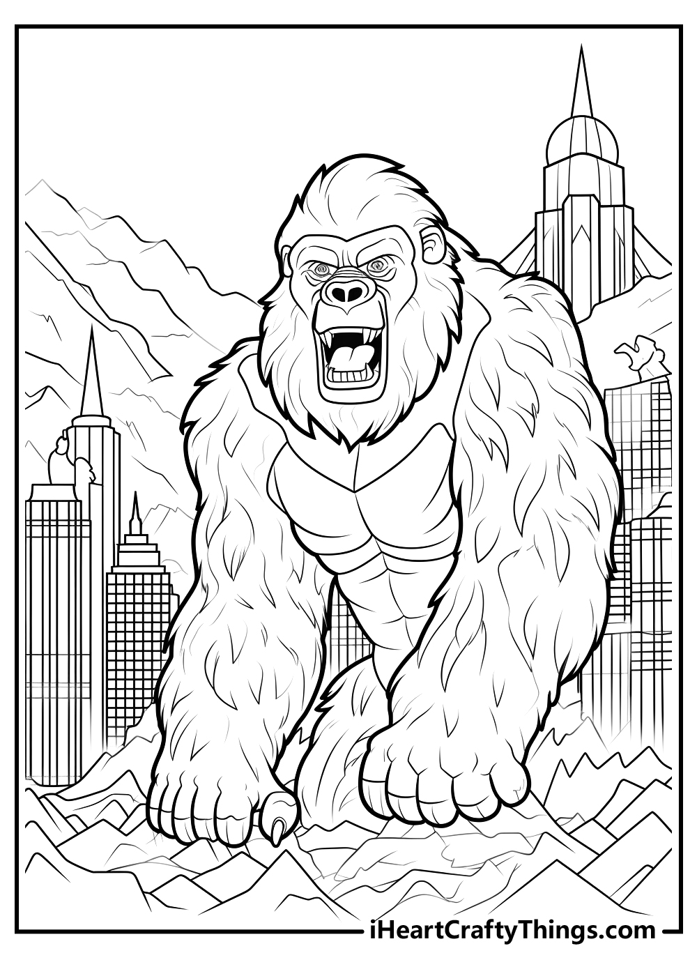 Printable king kong coloring pages updated